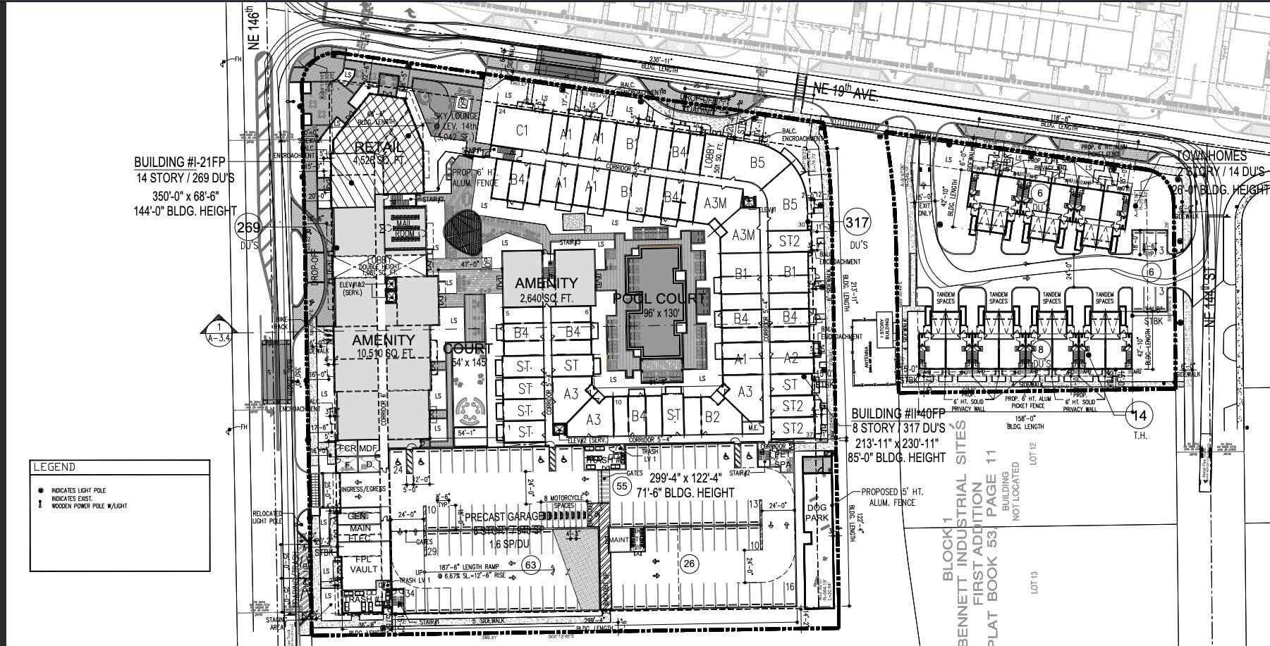 The site plan of the development, located at 1890 NE 146th Street.