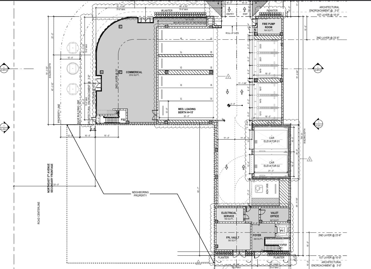 Off-site garage site plan.