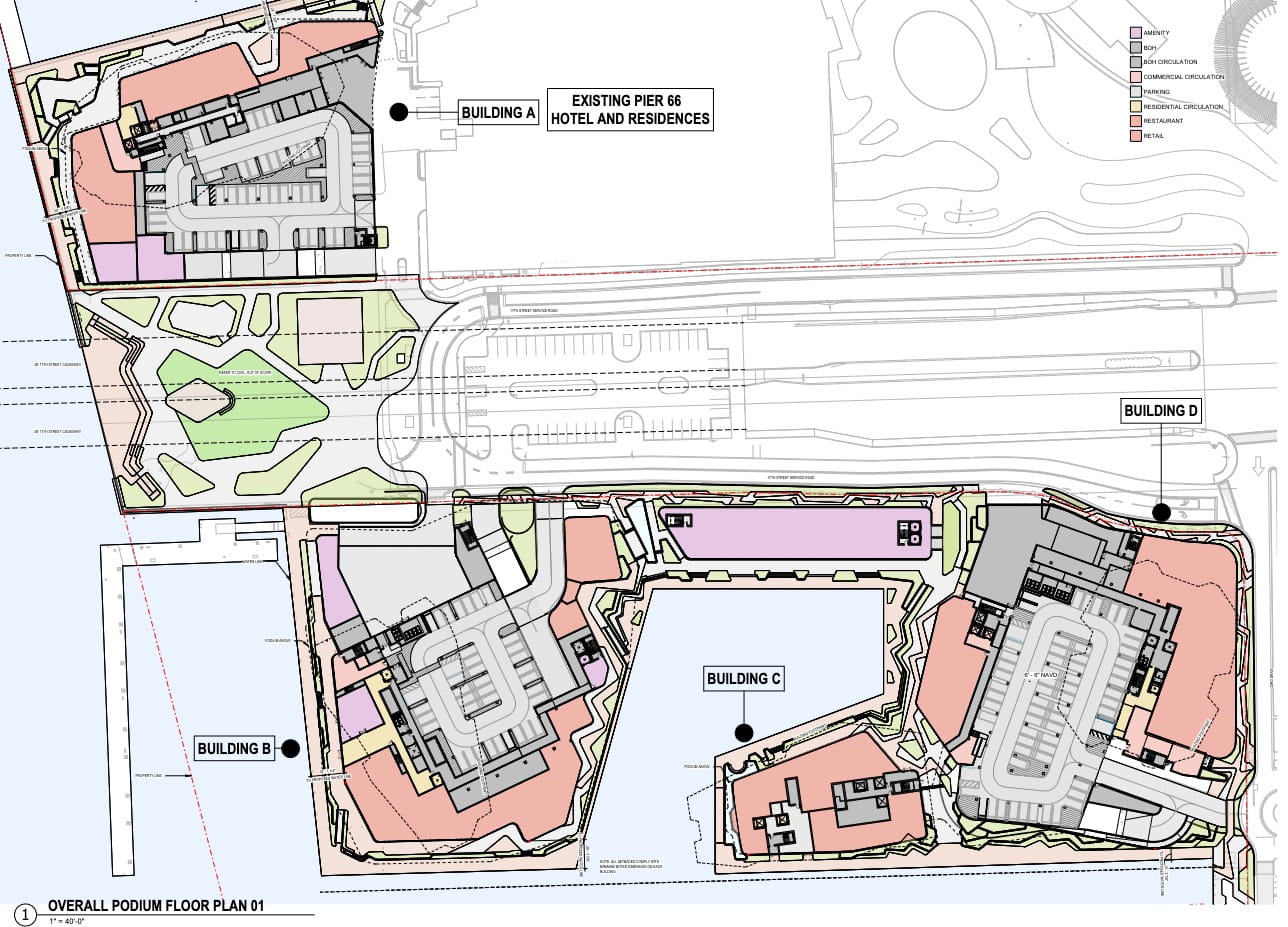 Site plan of Pier Sixty phase two.