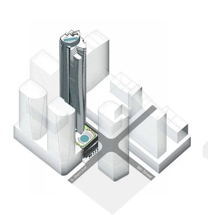 Plans Revived? New FAA Filing Reveals 954-Foot Tower at Brickell's Burger King Site