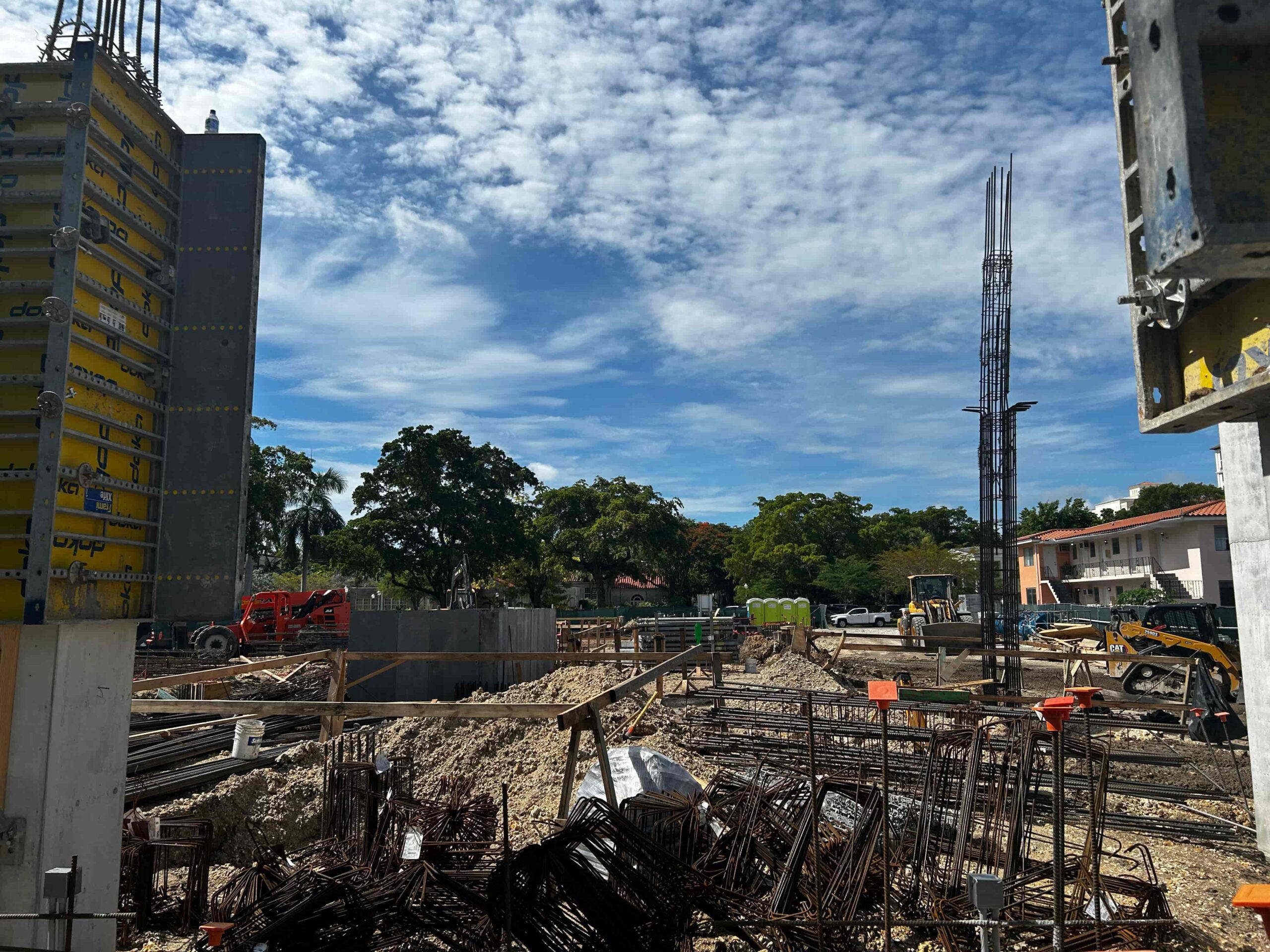 Construction led by the project's general contractor, Ortega Construction.