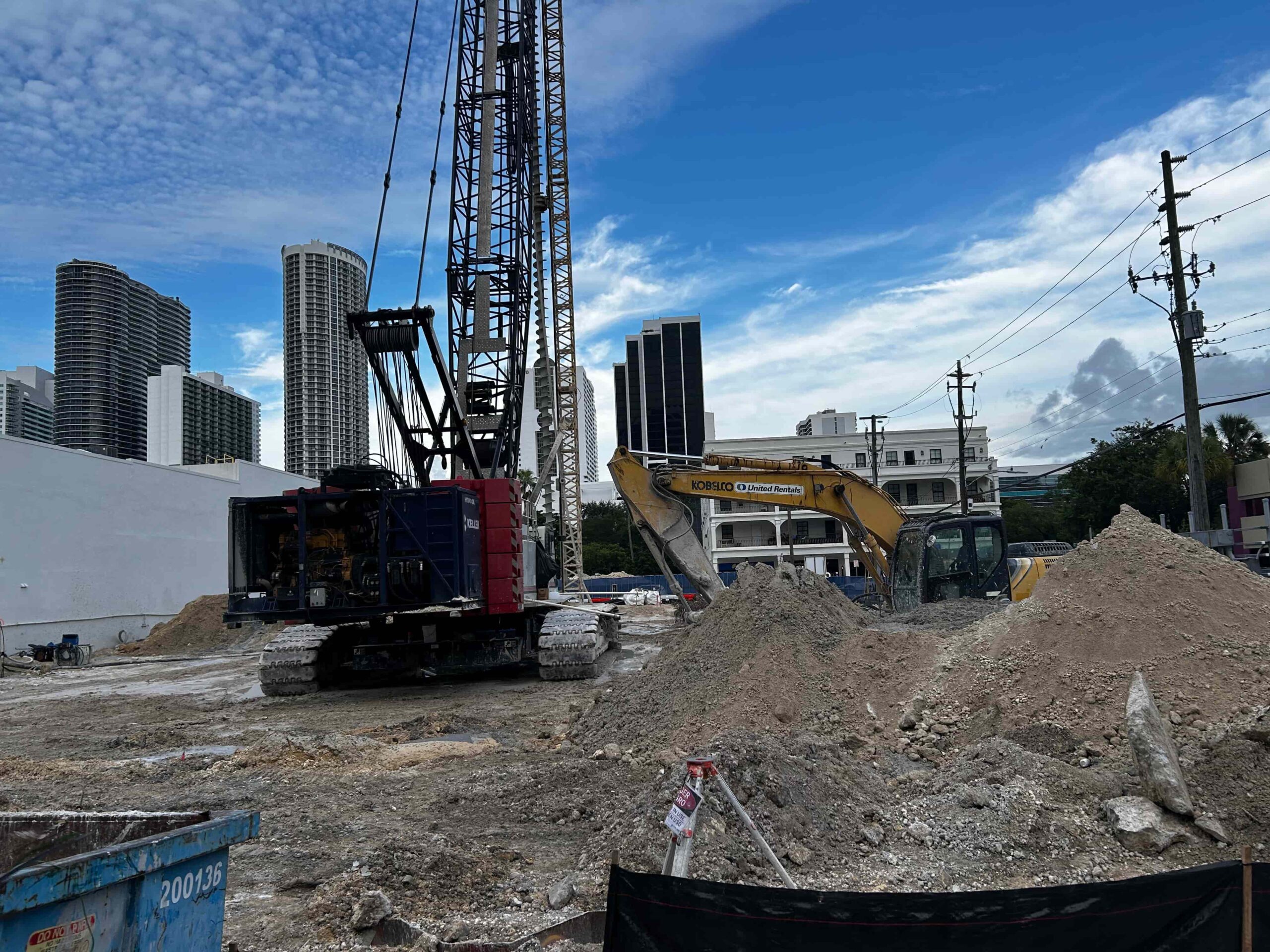 Photo taken by Floridian Development, showcasing foundation work underway on 1600 Edgewater.