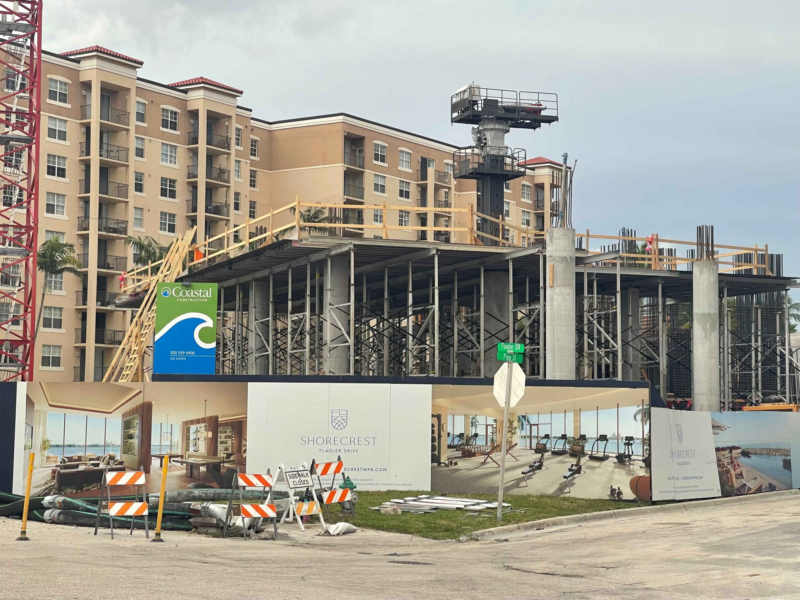 Vertical Construction Begins on 306-Foot Shorecrest Condo Tower in West Palm Beach