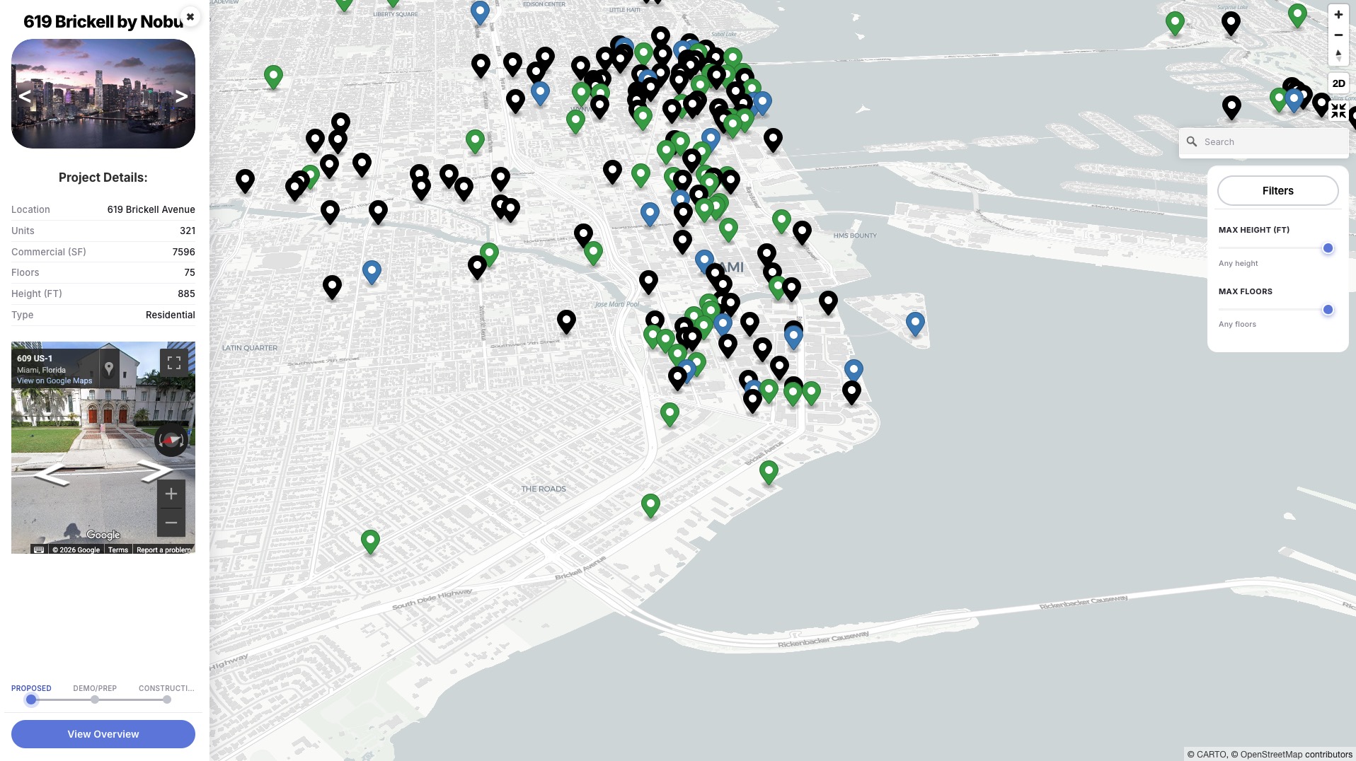 Floridian Development's new interactive map, featuring 600+ developments across Florida. Set to expand beyond 1000 in the coming weeks/months.