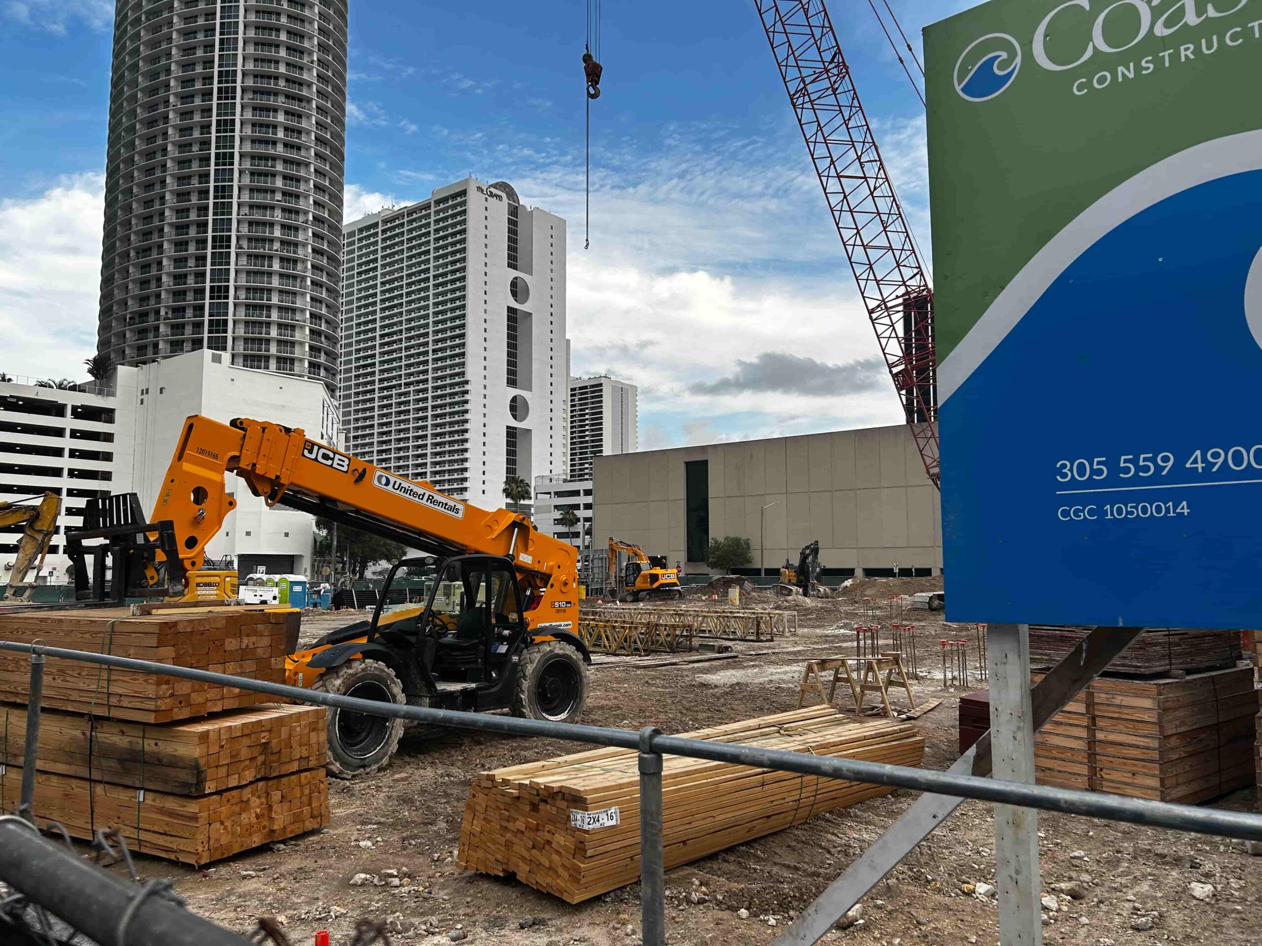 Edge House, Biscayne 18, and 1775 Biscayne Advance Through Foundation Work, Bringing 2,330 Units