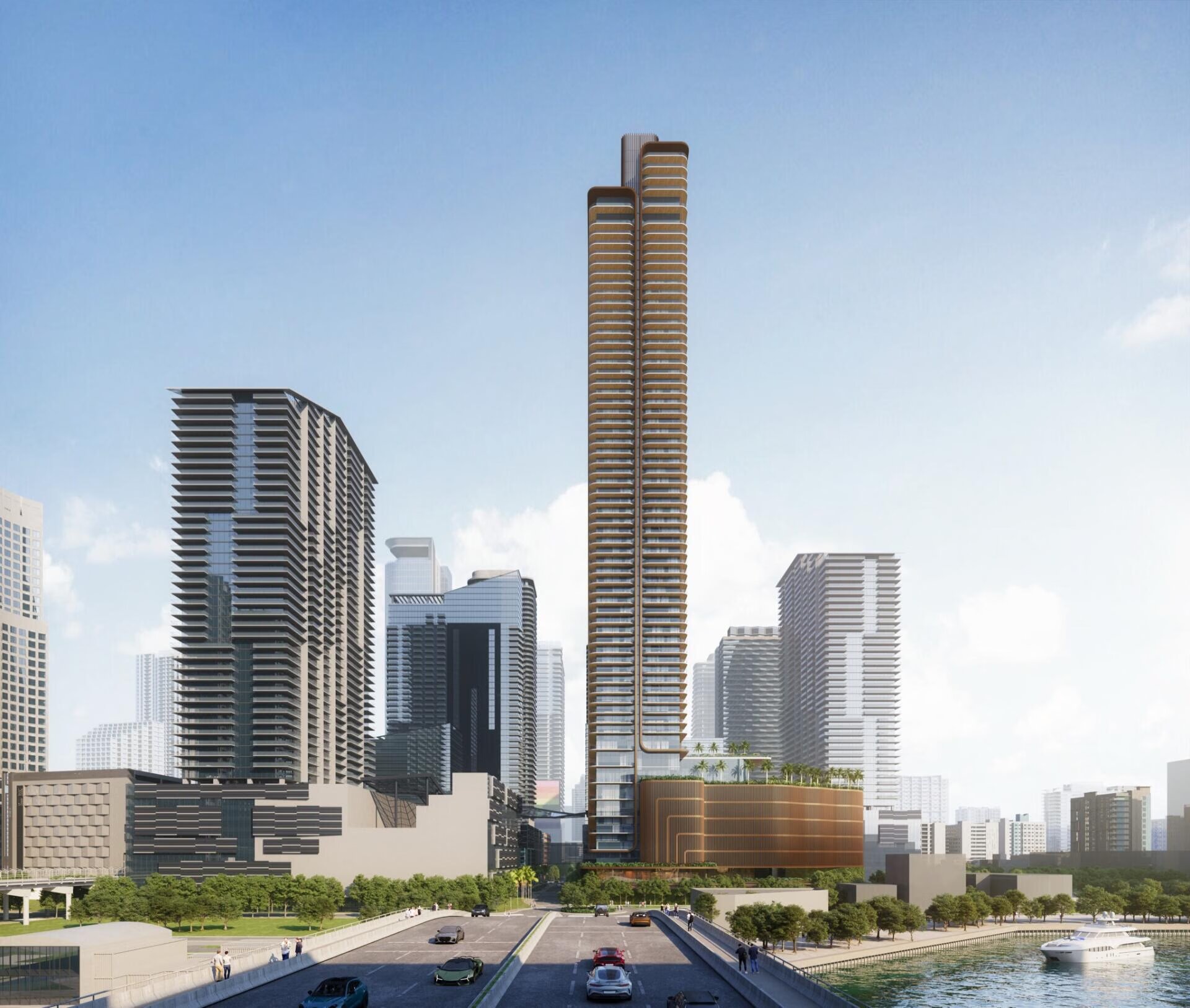 A rendering of B Residences, located at 11 SW 7th Street; designed by Arquitectonica.