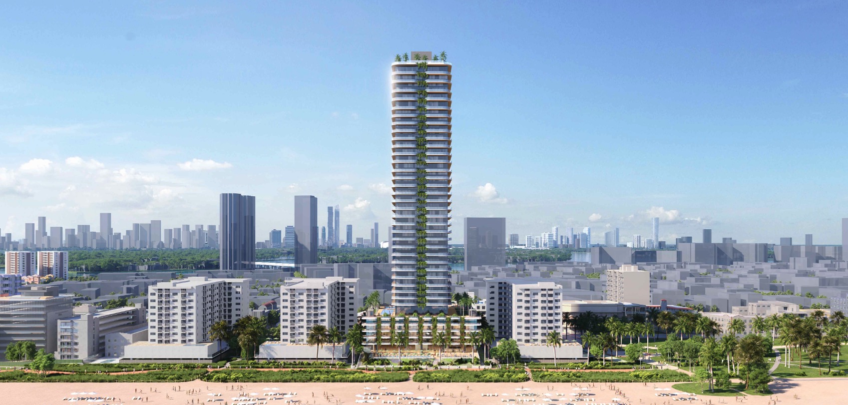 A rendering of The Savoy, a name taken from the historic hotel currently standing on-site. Developed by Allied Partners and designed by Arquitectonica.