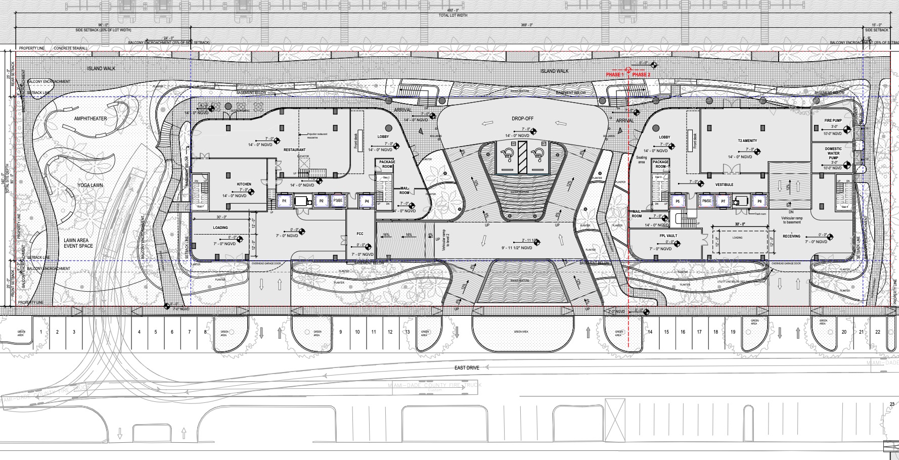 The ground floor plan of the development.