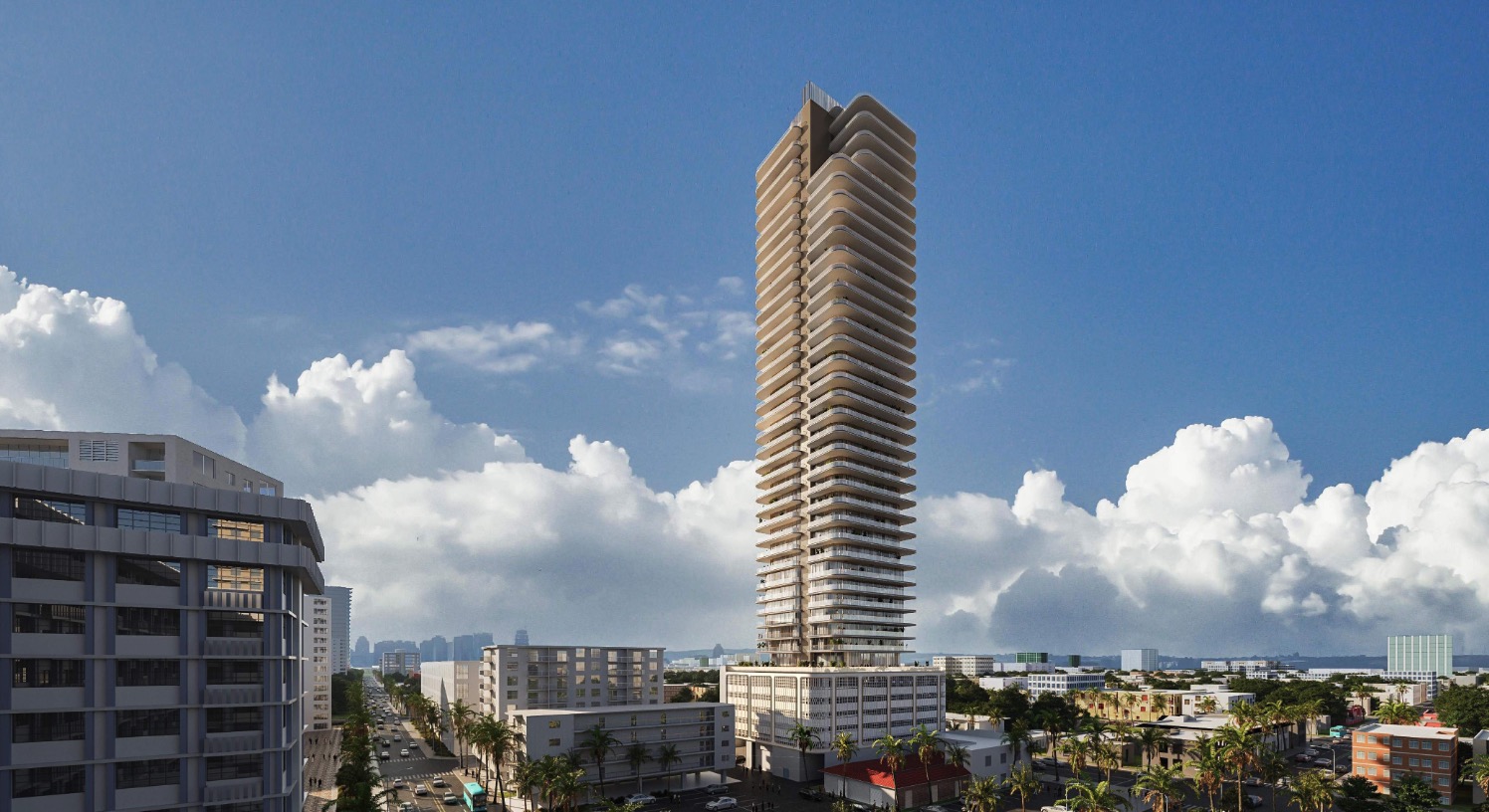 A new rendering of 824 Alton Road, which would replace a surface parking lot. Developed by Crescent Heights and designed by RSP Architects.