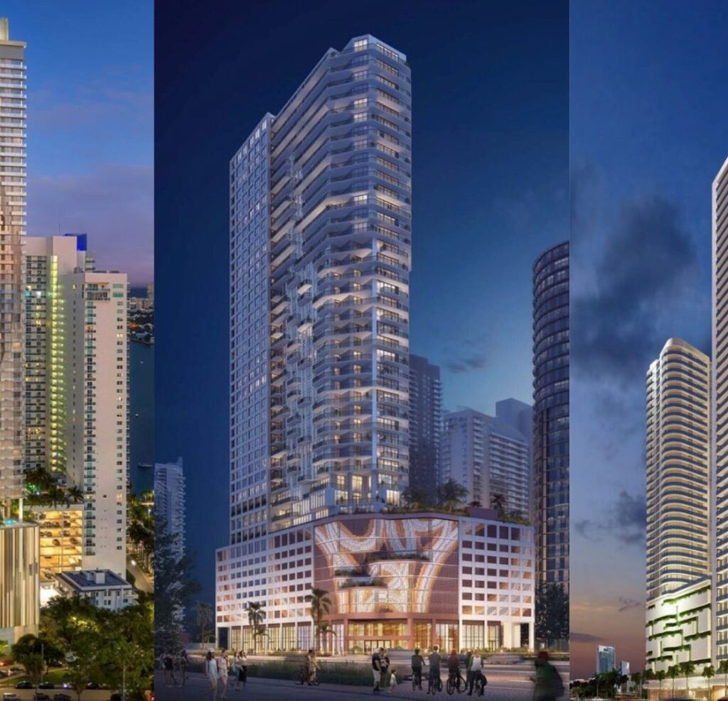 Edge House, Biscayne 18, and 1775 Biscayne Advance Through Foundation Work, Bringing 2,330 Units