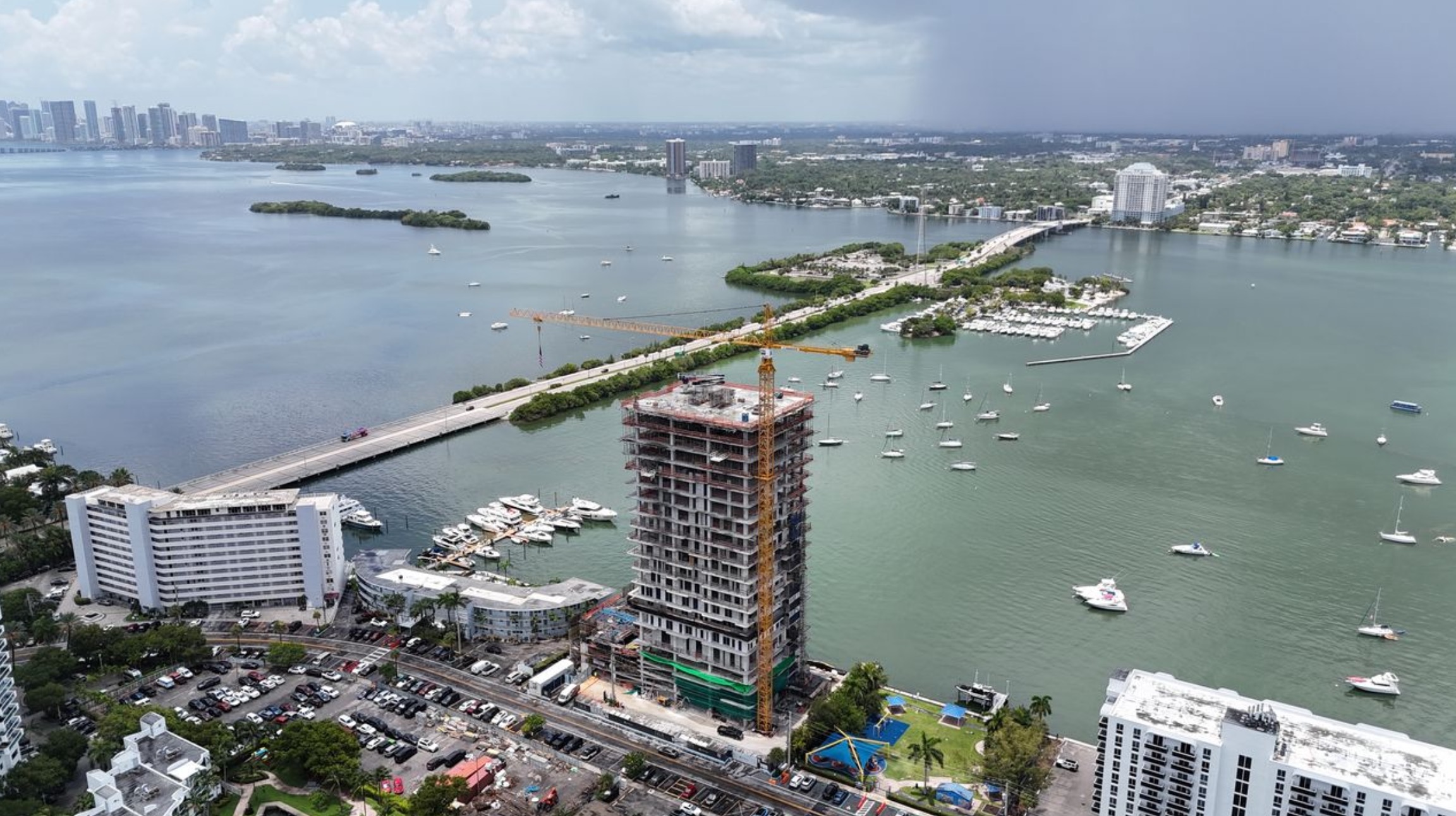 Tula Residences topped out at 21 floors, making it among the tallest structures in North Bay Village.