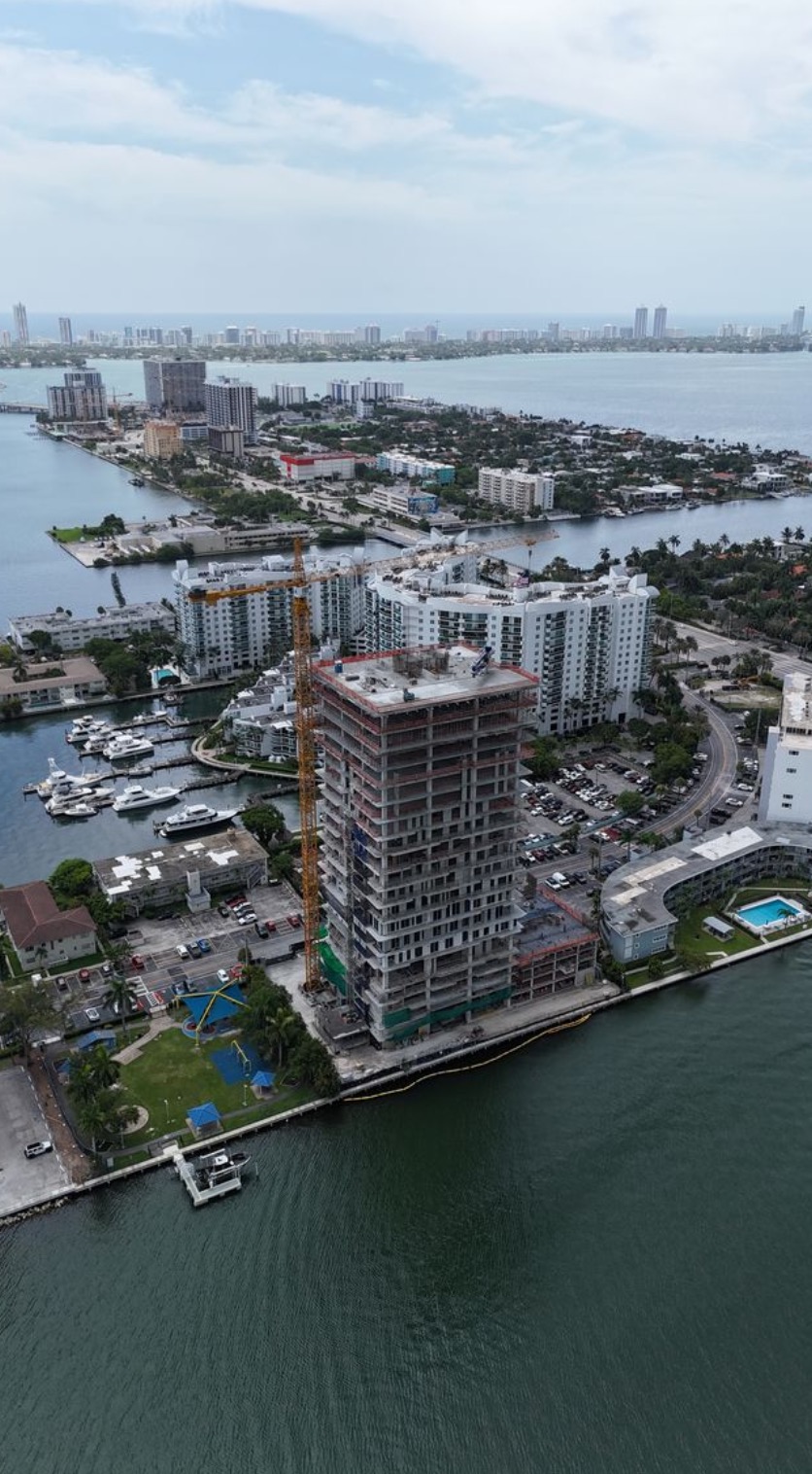 Tula Residences Tops Out at 7918 West Drive in North Bay Village