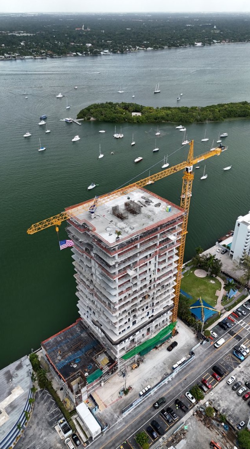 Tula Residences Tops Out at 7918 West Drive in North Bay Village