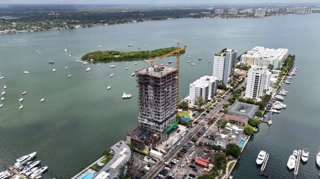 Tula Residences Tops Out at 7918 West Drive in North Bay Village