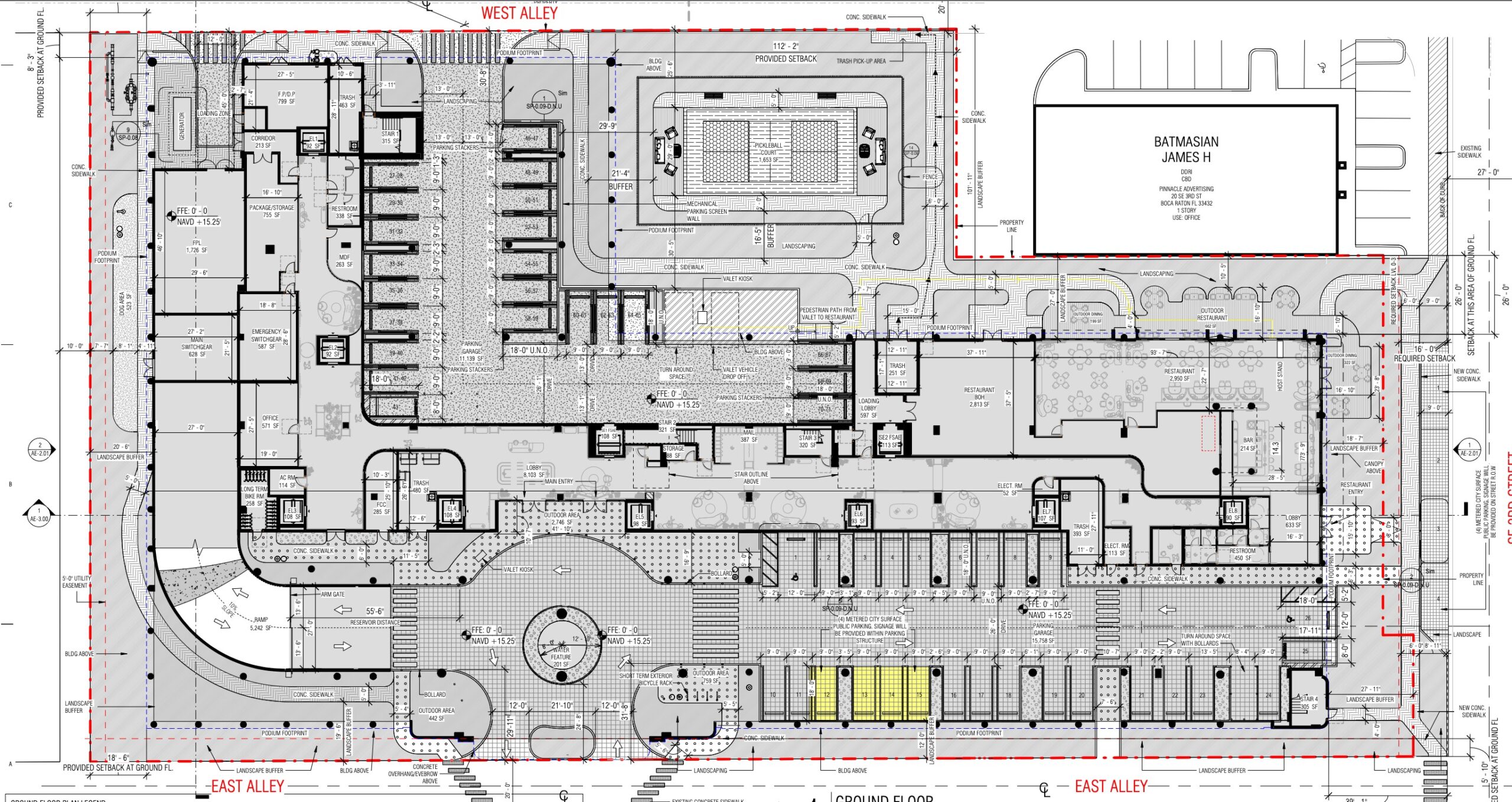 Site plan of Mr. C Residences Boca Raton, located at 41 Southeast 4th Street.