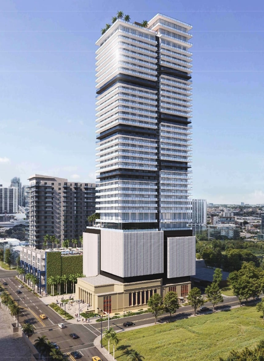 Developer Revives Plans for Tower Atop a Historic Edgewater Church at 1836 Biscayne Boulevard