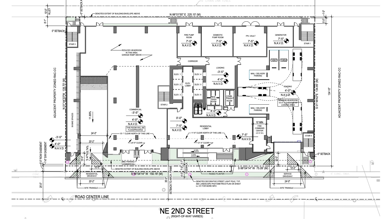 Site plan of the development.
